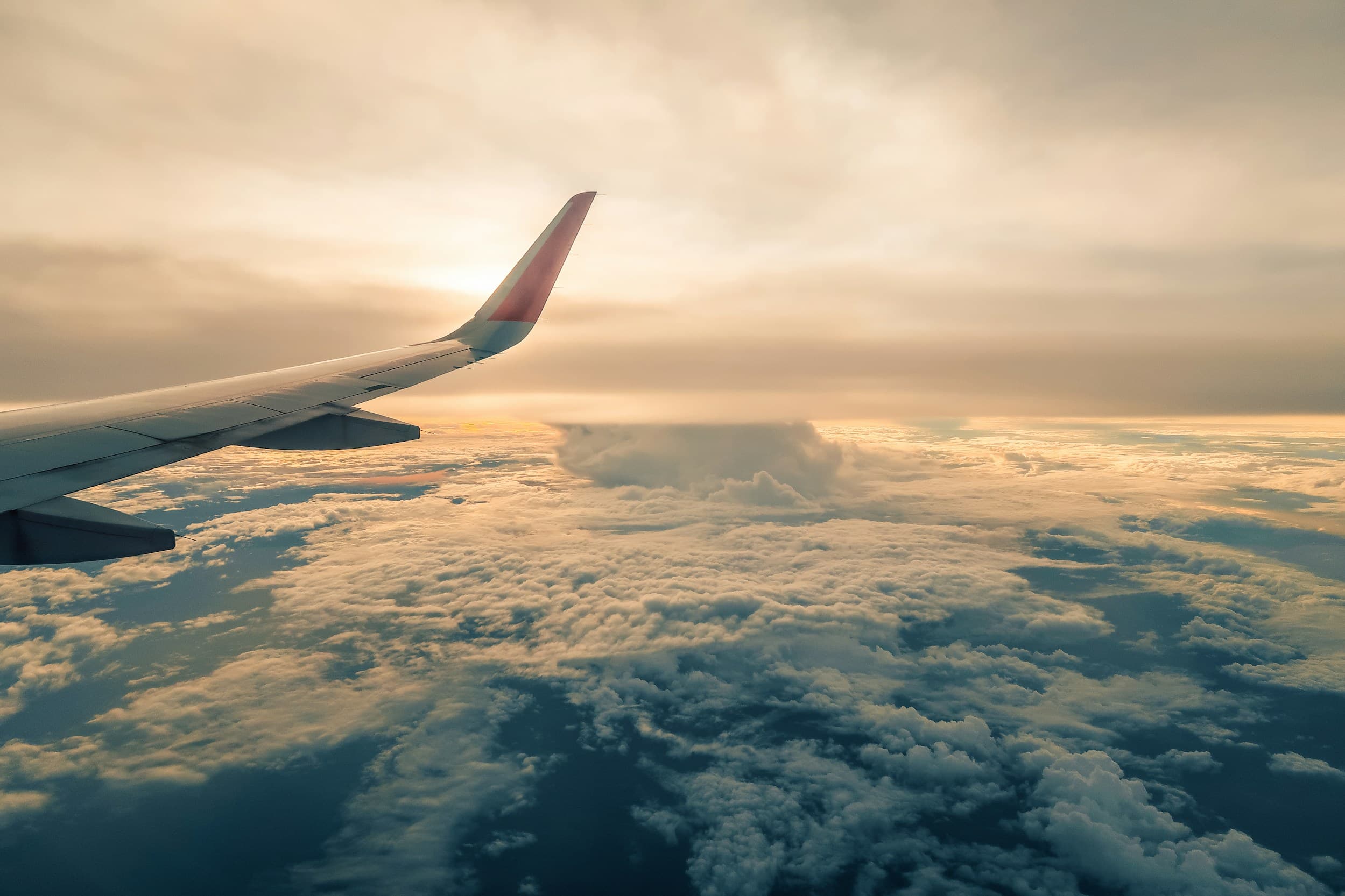 A view of the clouds from an aircraft window
